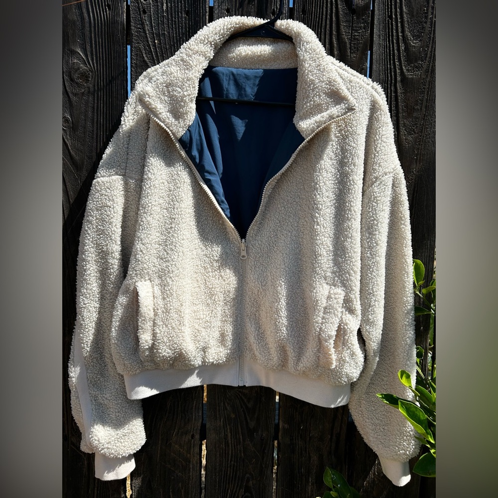 Fabletics Soft Cream Sherpa Outerwear - image 2
